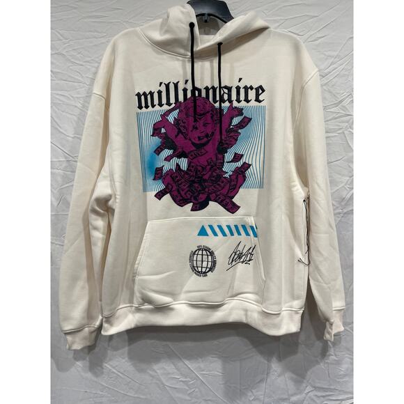 Genuine Authentic Garment Puff Print Millionaire Graphic Baby Hoodie Mens 2XL - Picture 2 of 6